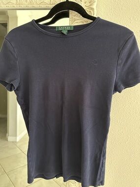 Lauren Ralph Lauren Navy Crewneck Short Sleeve Tee